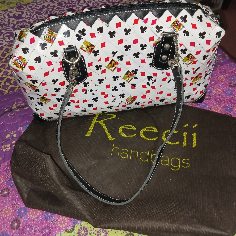 Black and White Patterned Shoulder Bag